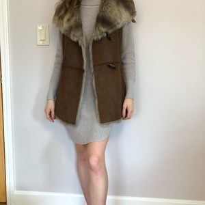 Ellen Tracy faux fur vest